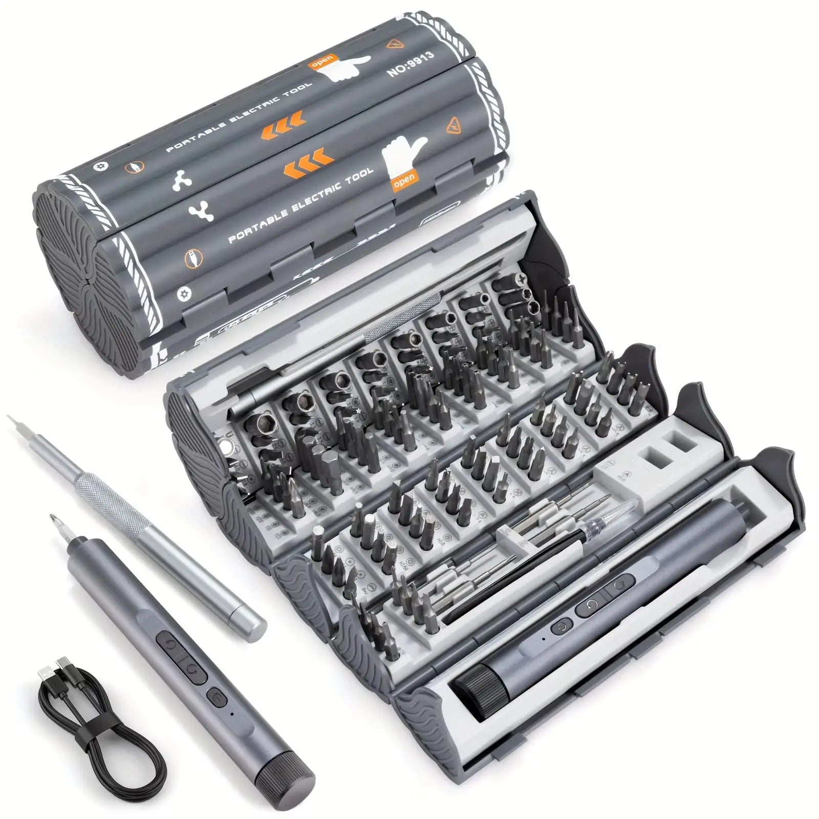 Kit Super Key con cacciavite elettrico e manuale con 138 pezzi